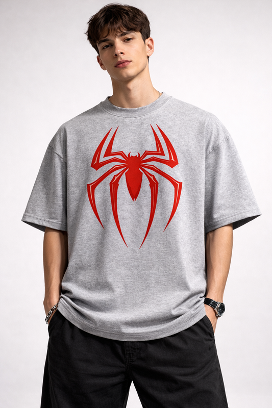 Spider Symbol Oversized Unisex Tee - Heavyweight Cotton