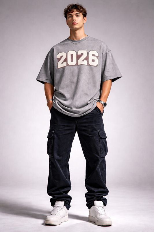 2026 Oversized Unisex Tee - Heavyweight Cotton Statement Piece