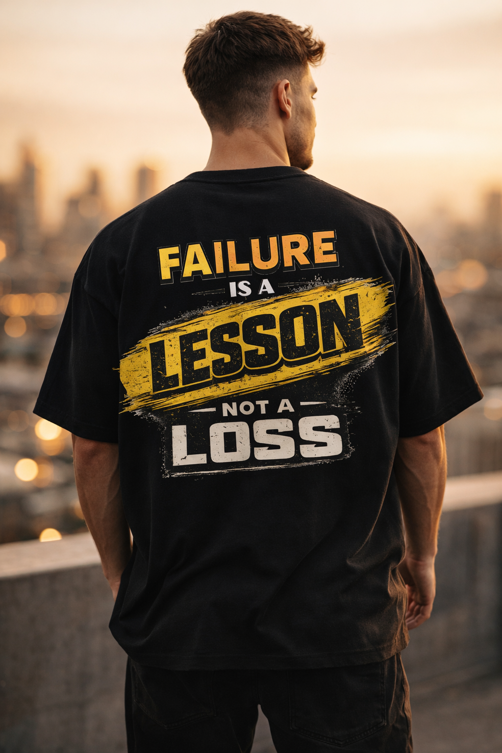 Motivational Graphic Tee | Failure to Success Message (Unisex 240GSM)