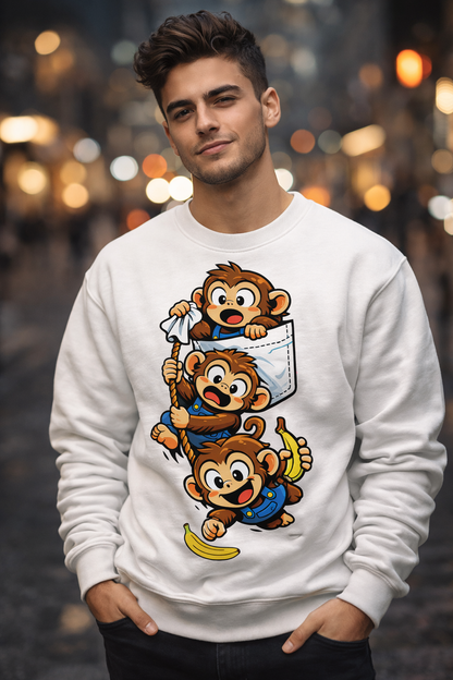 Monkey Stack Premium Fleece Unisex Sweatshirt (300 GSM)