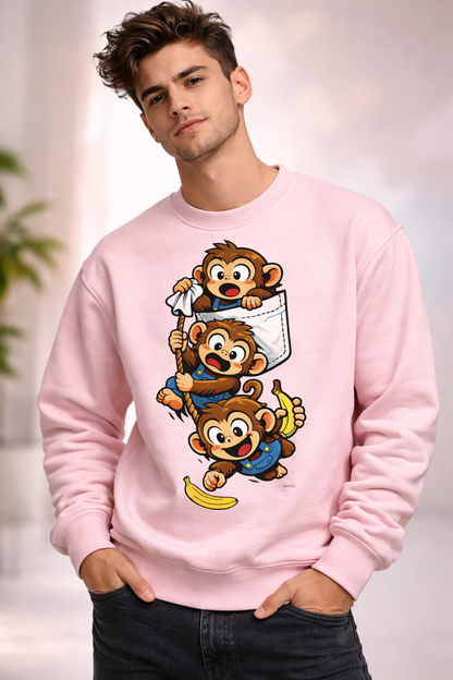 Monkey Stack Premium Fleece Unisex Sweatshirt (300 GSM)
