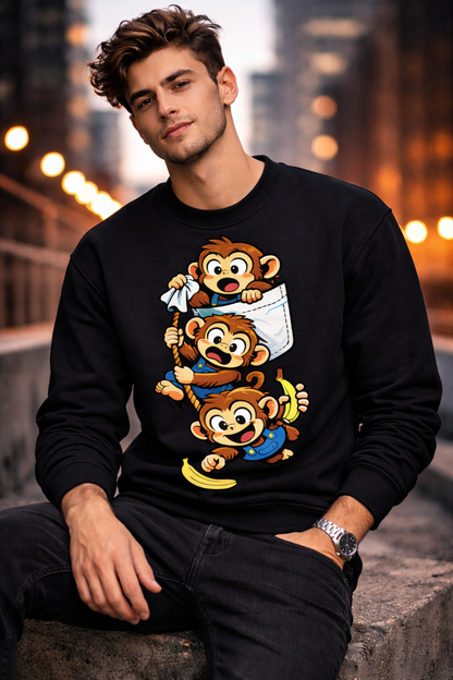 Monkey Stack Premium Fleece Unisex Sweatshirt (300 GSM)