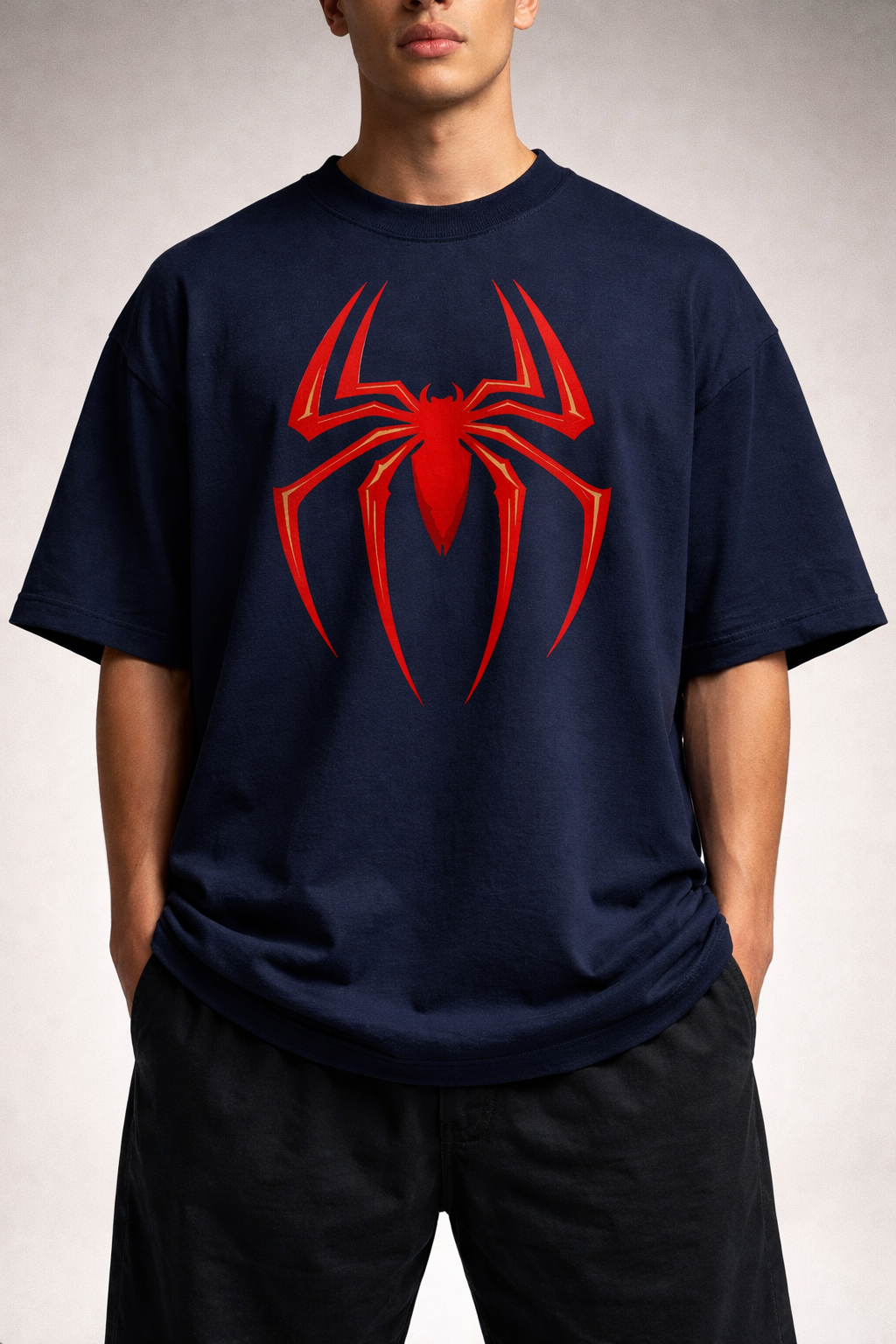 Spider Symbol Oversized Unisex Tee - Heavyweight Cotton