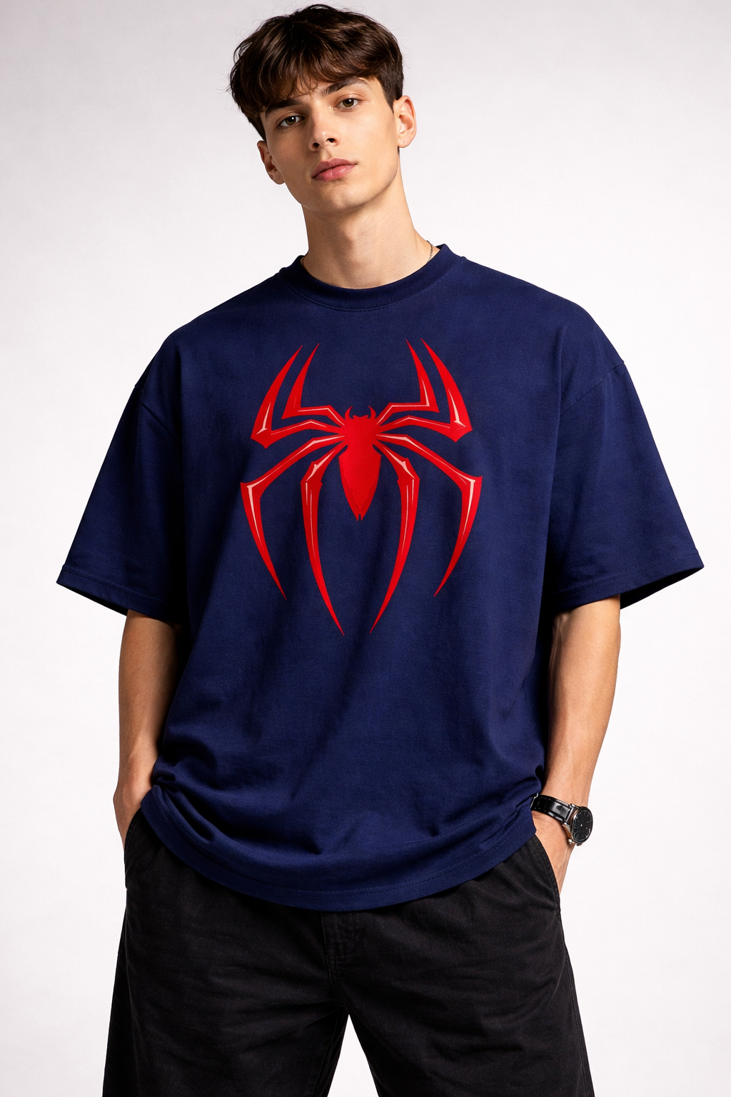 Spider Symbol Oversized Unisex Tee - Heavyweight Cotton
