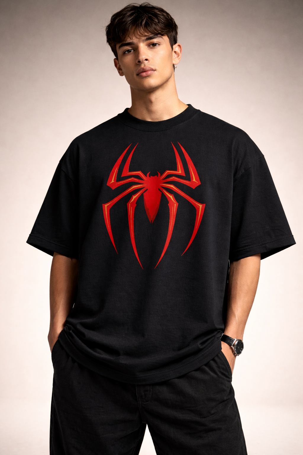 Spider Symbol Oversized Unisex Tee - Heavyweight Cotton
