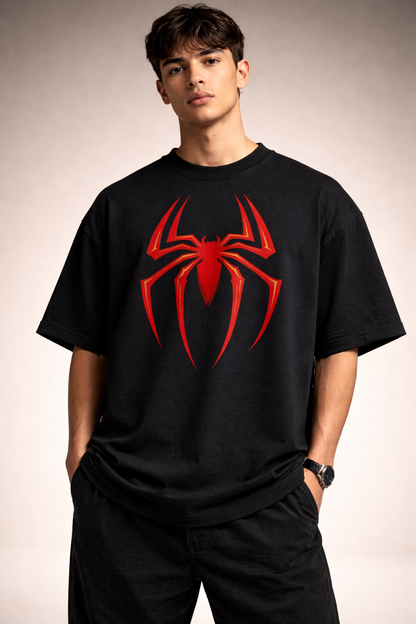 Spider Symbol Oversized Unisex Tee - Heavyweight Cotton