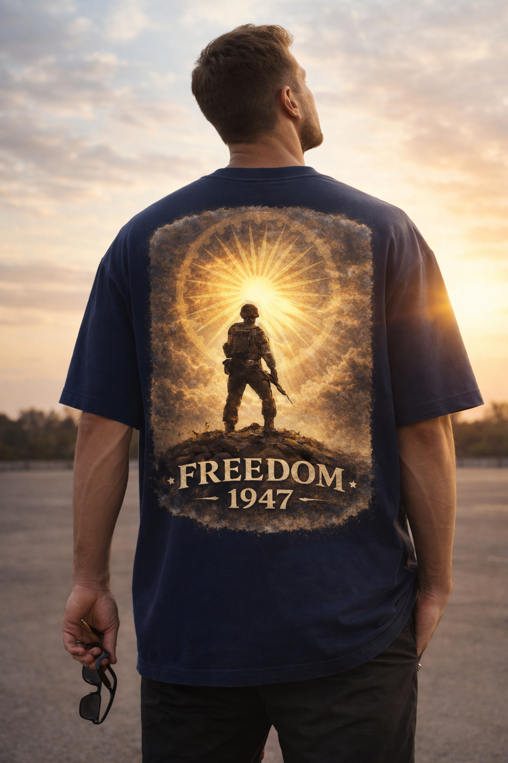 Freedom 1947 Oversized Unisex Tee - Premium Heavyweight Cotton