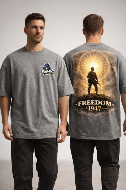 Freedom 1947 Oversized Unisex Tee - Premium Heavyweight Cotton