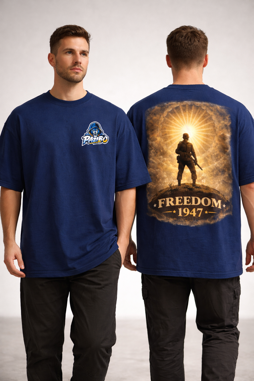 Freedom 1947 Oversized Unisex Tee - Premium Heavyweight Cotton