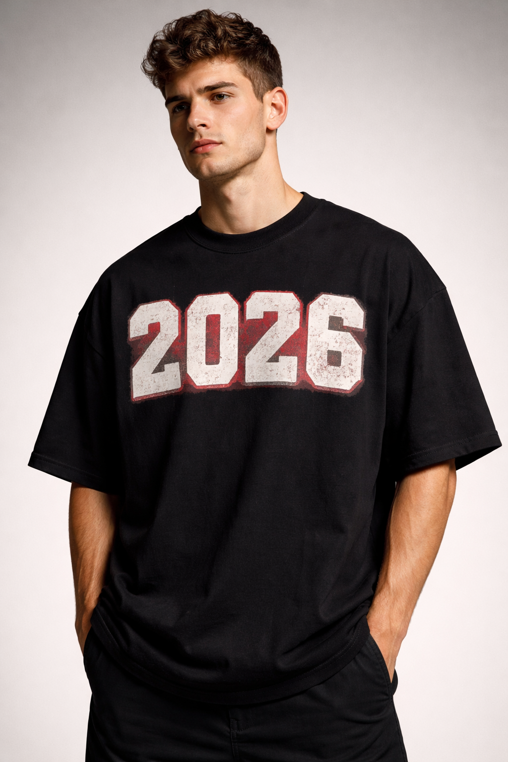 2026 Oversized Unisex Tee - Heavyweight Cotton Statement Piece