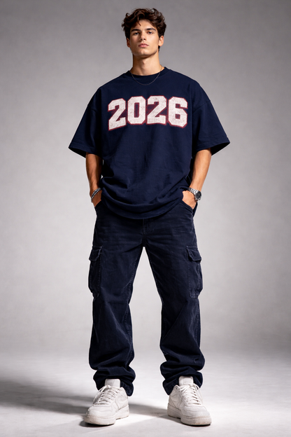 2026 Oversized Unisex Tee - Heavyweight Cotton Statement Piece