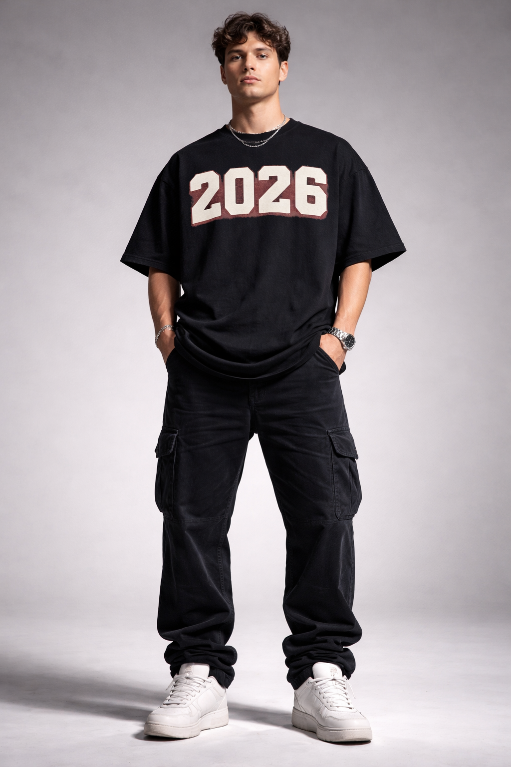 2026 Oversized Unisex Tee - Heavyweight Cotton Statement Piece