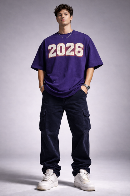 2026 Oversized Unisex Tee - Heavyweight Cotton Statement Piece