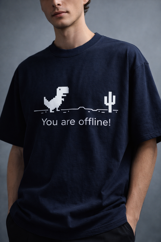 You Are Offline Oversized Tee - Heavyweight Cotton