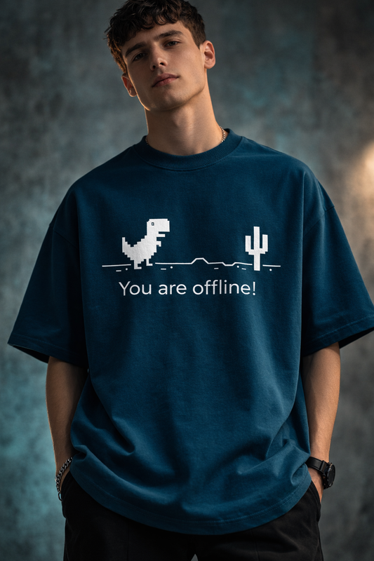 You Are Offline Oversized Tee - Heavyweight Cotton