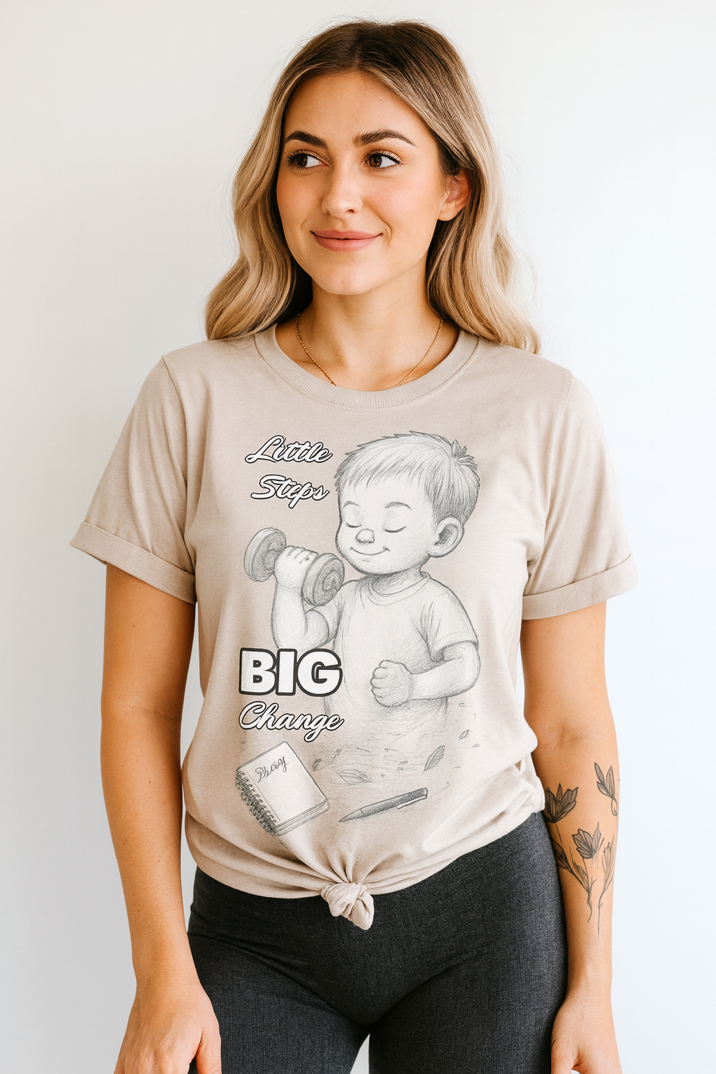 Little Steps Big Change Motivational T-Shirt | Unisex Cotton Tee