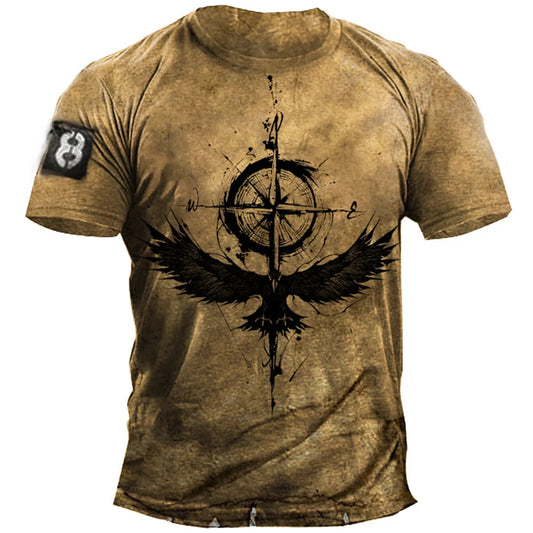 "Men's Relaxed Fit Cotton T-Shirt | Breathable Short Sleeves Round Neck Tee"